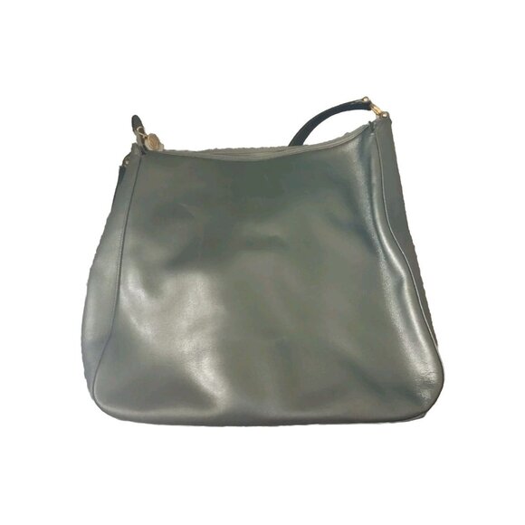 Laura Biagiotti Purse Shiny Gray-great Shape-handbag-shoulderbag - Picture 1 of 5